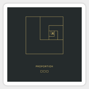 Divine Proportion: Fibonacci Golden Ratio Element Sticker